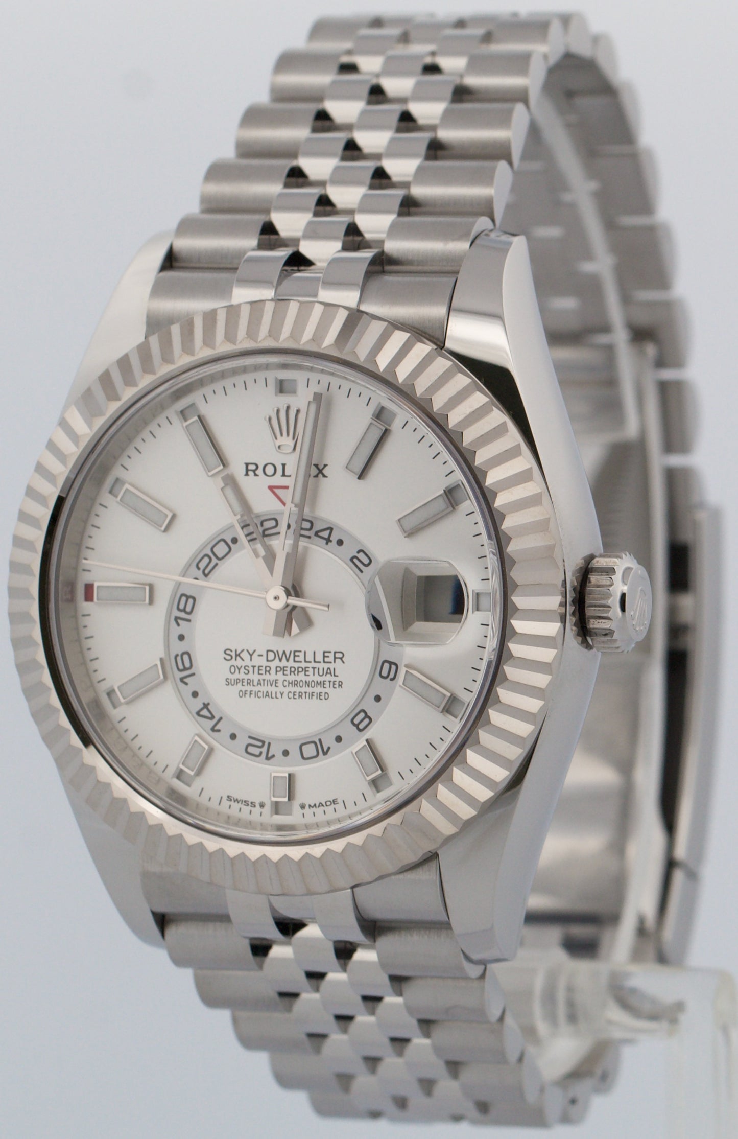 2024 PAPERS Rolex Sky-Dweller WHITE 42mm Stainless Steel JUBILEE 336934 BOX