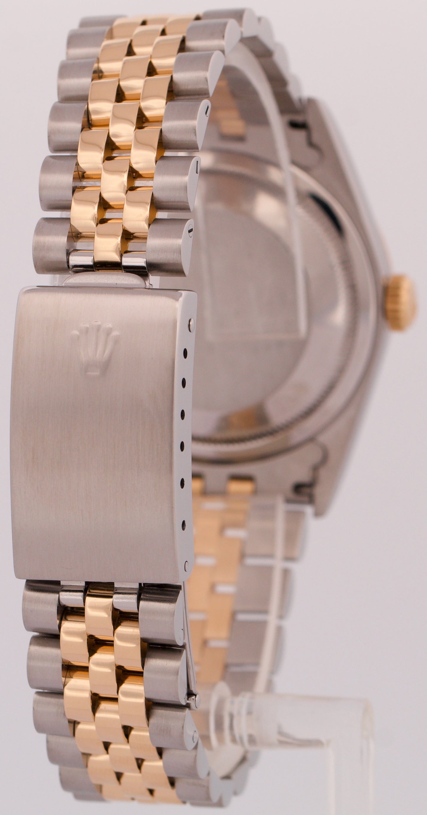 MINT Rolex DateJust 36mm CHAMPAGNE TAPESTRY 18K Yellow Gold JUBILEE Steel 16233