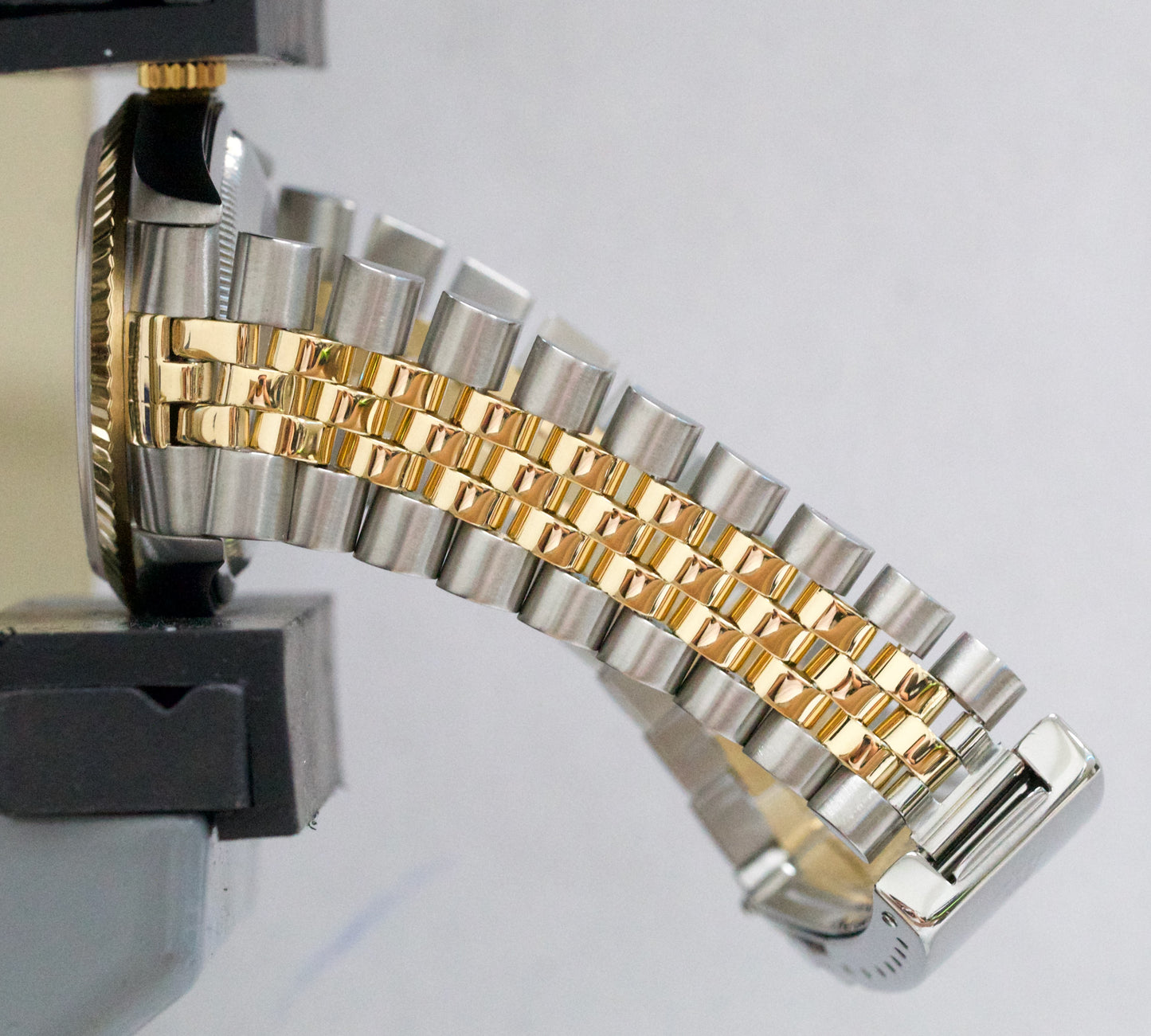 MINT Rolex DateJust 36mm CHAMPAGNE TAPESTRY 18K Yellow Gold JUBILEE Steel 16233