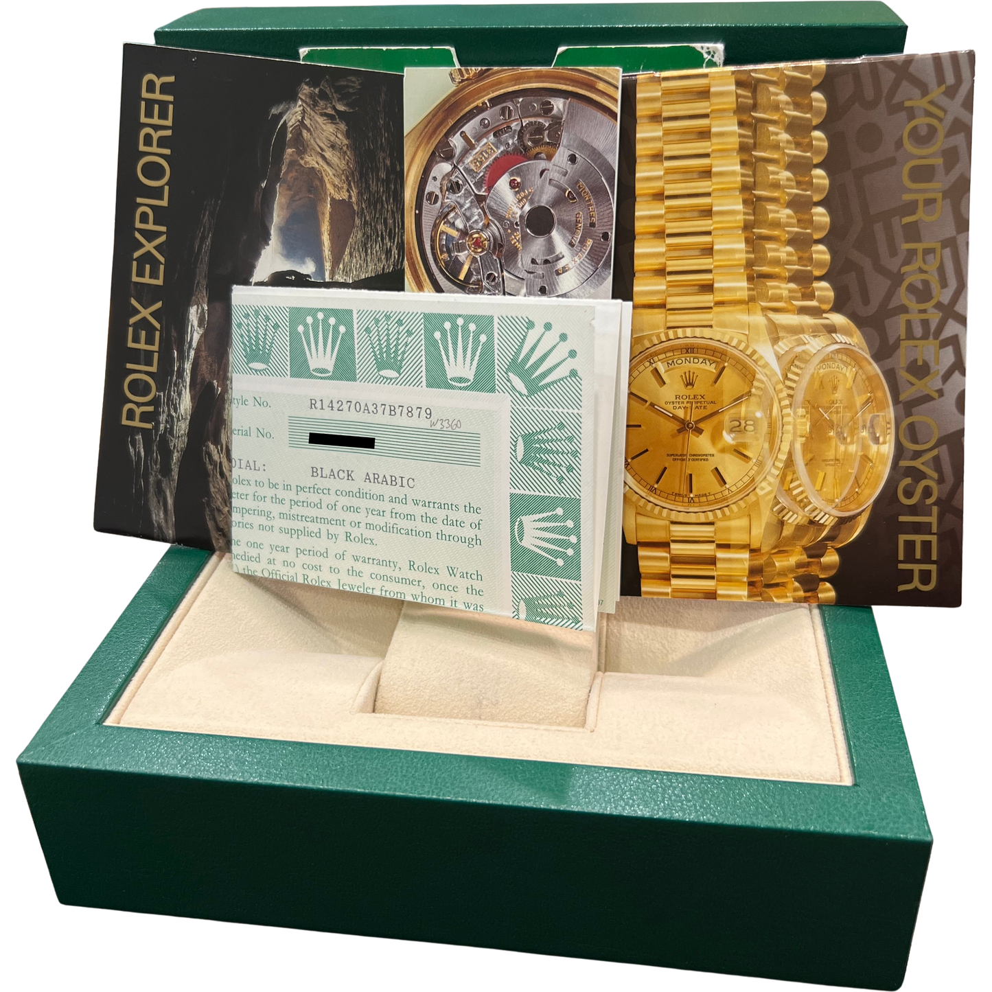 PAPERS Rolex Explorer I FROZEN Black 36mm Oyster Stainless Steel Watch 14270 BOX