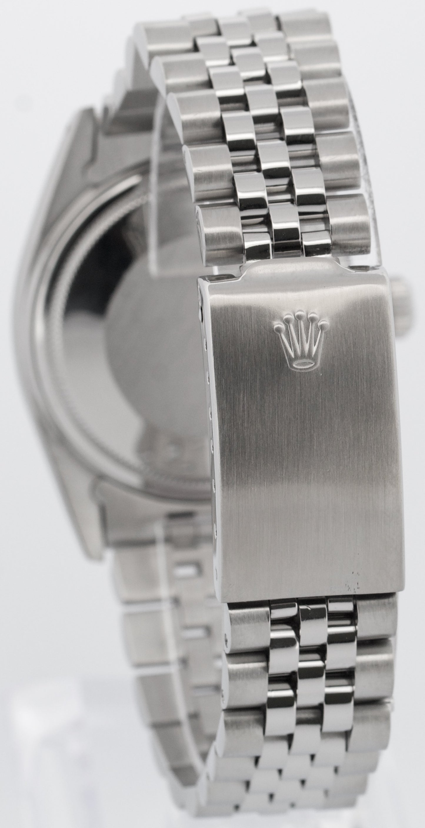 Rolex DateJust 36mm SILVER Stainless Steel 18K White Gold JUBILEE Fluted 16014