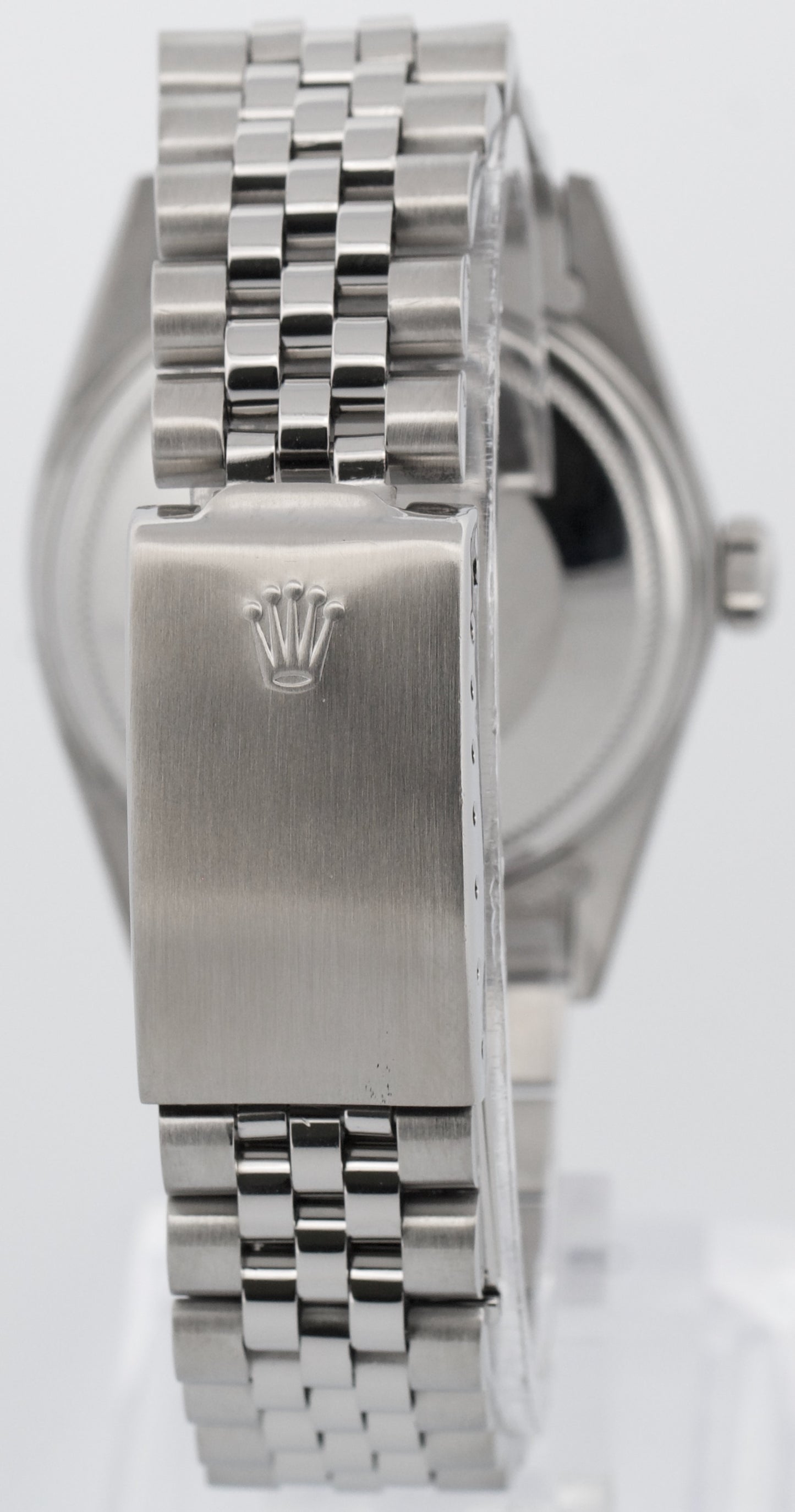 Rolex DateJust 36mm SILVER Stainless Steel 18K White Gold JUBILEE Fluted 16014