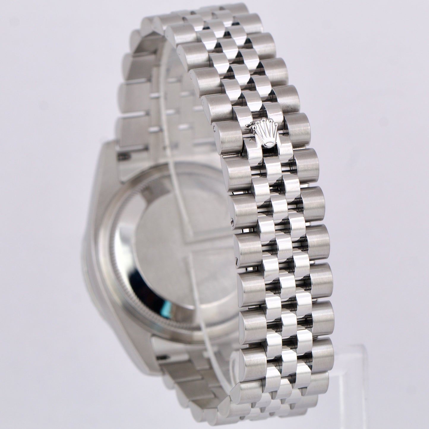 MINT Rolex DateJust 36mm BURGUNDY DIAMOND Stainless Steel Jubilee REHAUT 116234