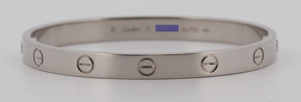 2020 Cartier Love Bracelet Size 17 18K White Gold Box