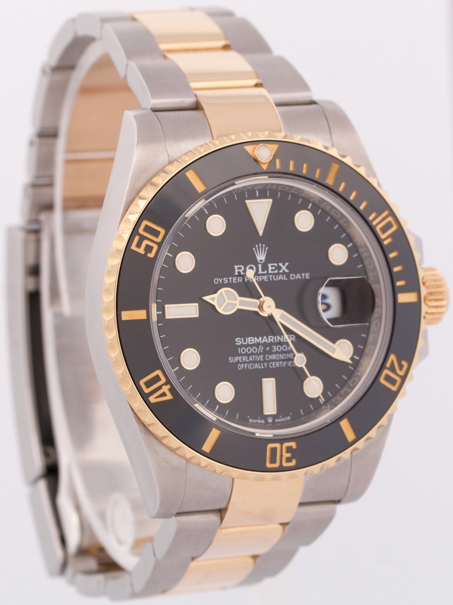 PAPERS Rolex Submariner Date 41mm Ceramic BLACK Steel Two-Tone 18K 126613 LN BOX