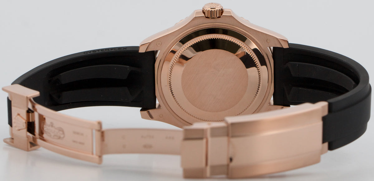 2022 Rolex Yacht-Master 268655 Black 18K Rose Gold Oysterflex 37mm Box Papers