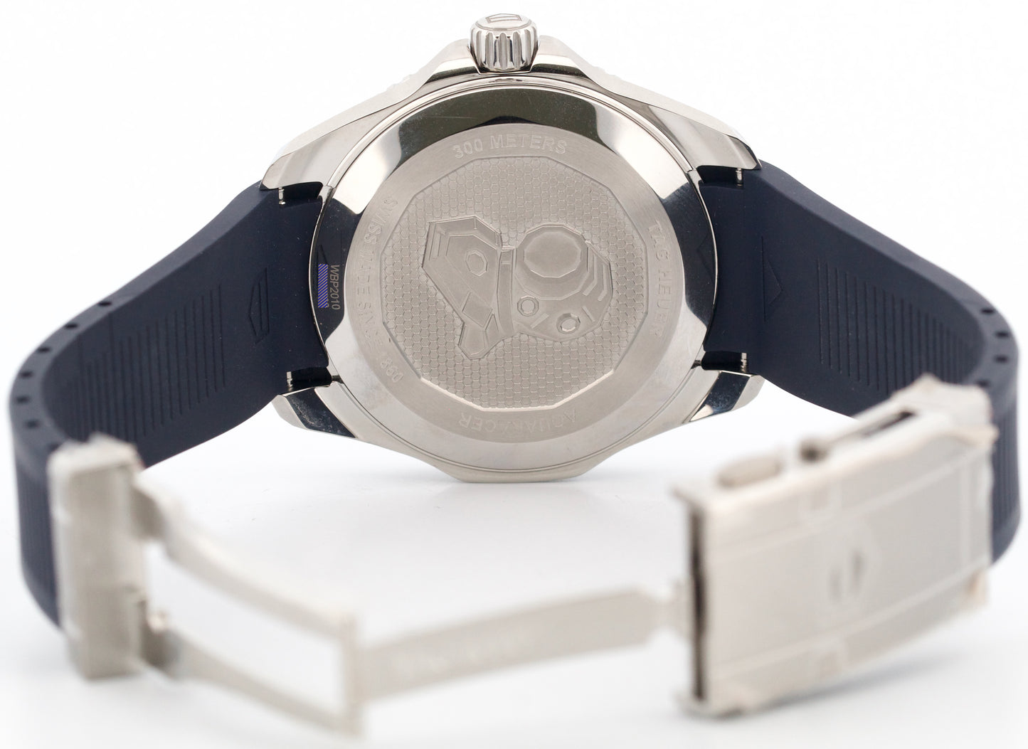 NEW PAPERS Tag Heuer Aquaracer GMT 300 Blue Rubber Steel WBP2010.FT6198 43mm BOX