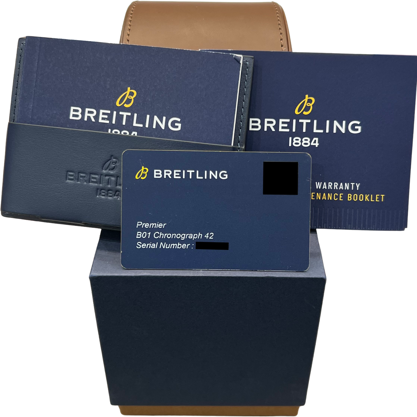 PAPERS Breitling Premier B01 42mm Stainless Steel Green Date Watch AB0118 BOX