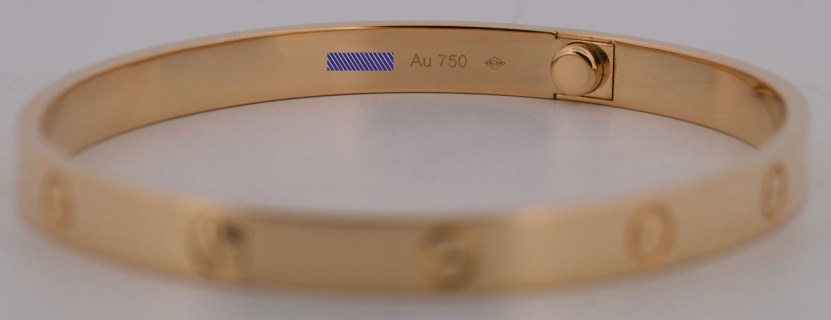 Cartier Love Bracelet Size 20 18K Yellow Gold Box