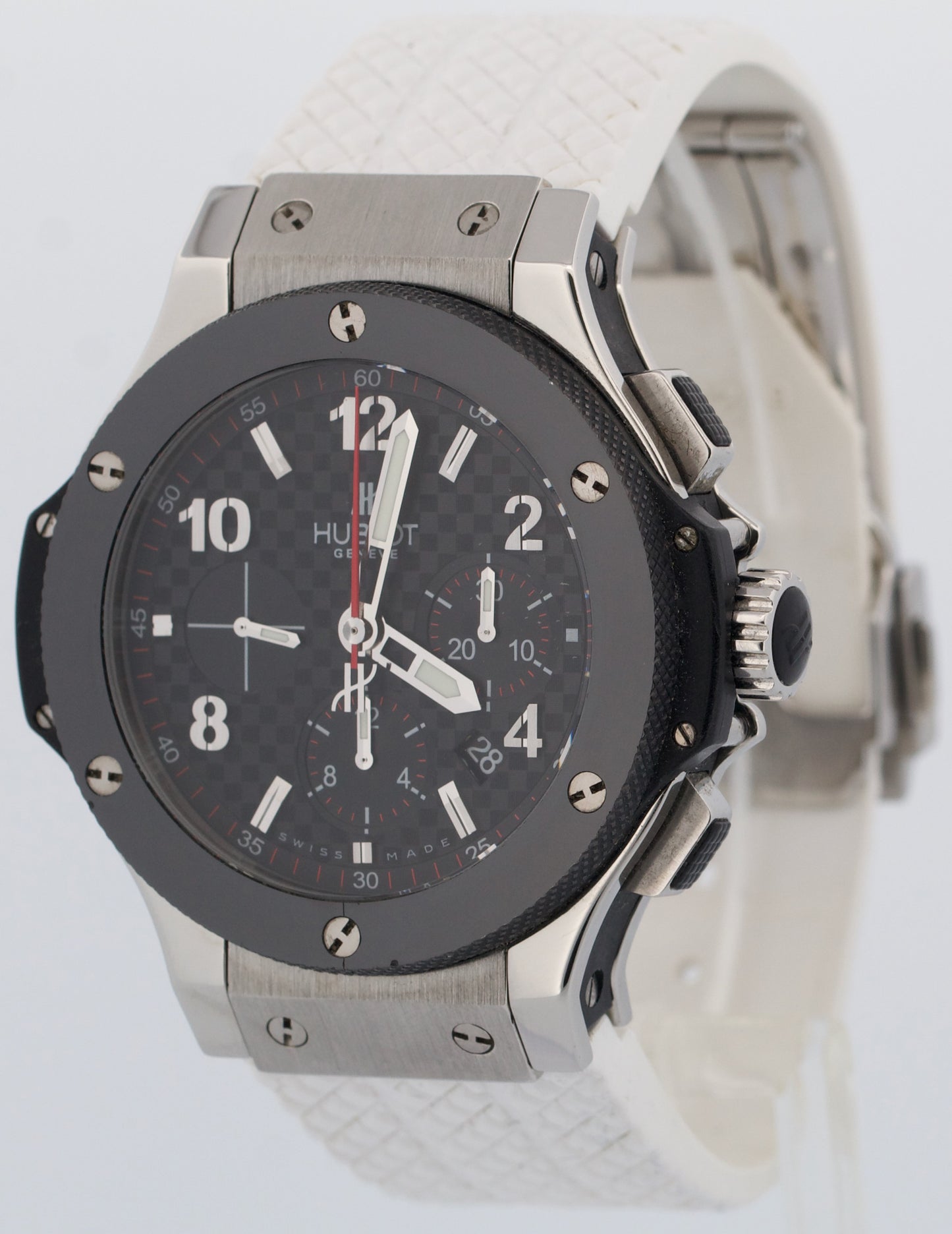 Hublot Big Bang Carbon Steel Ceramic BLACK 44mm White Rubber 301.SB.131.RX