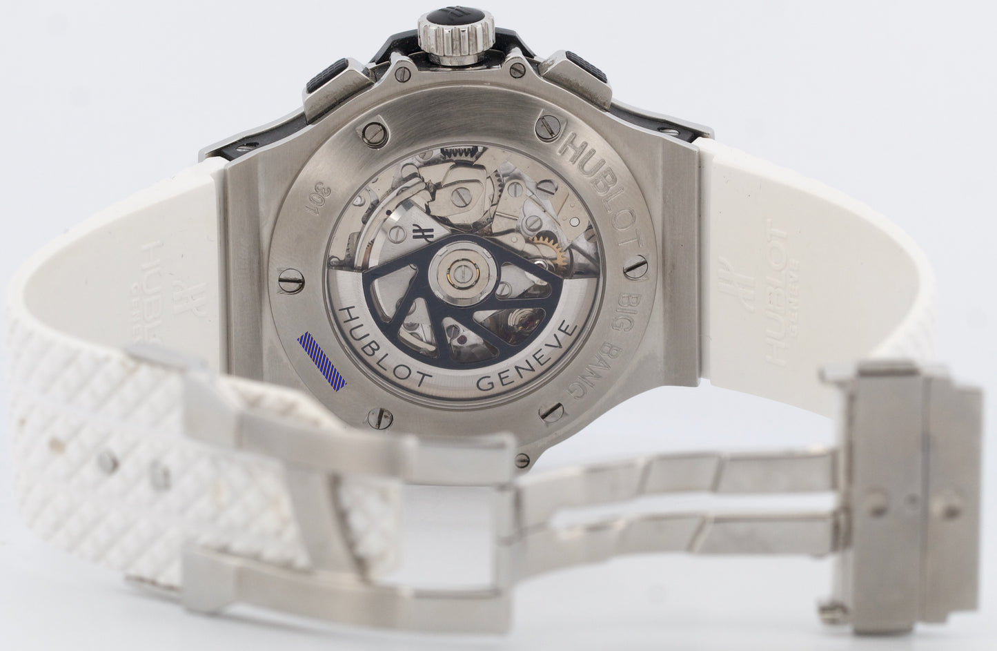 Hublot Big Bang Carbon Steel Ceramic BLACK 44mm White Rubber 301.SB.131.RX