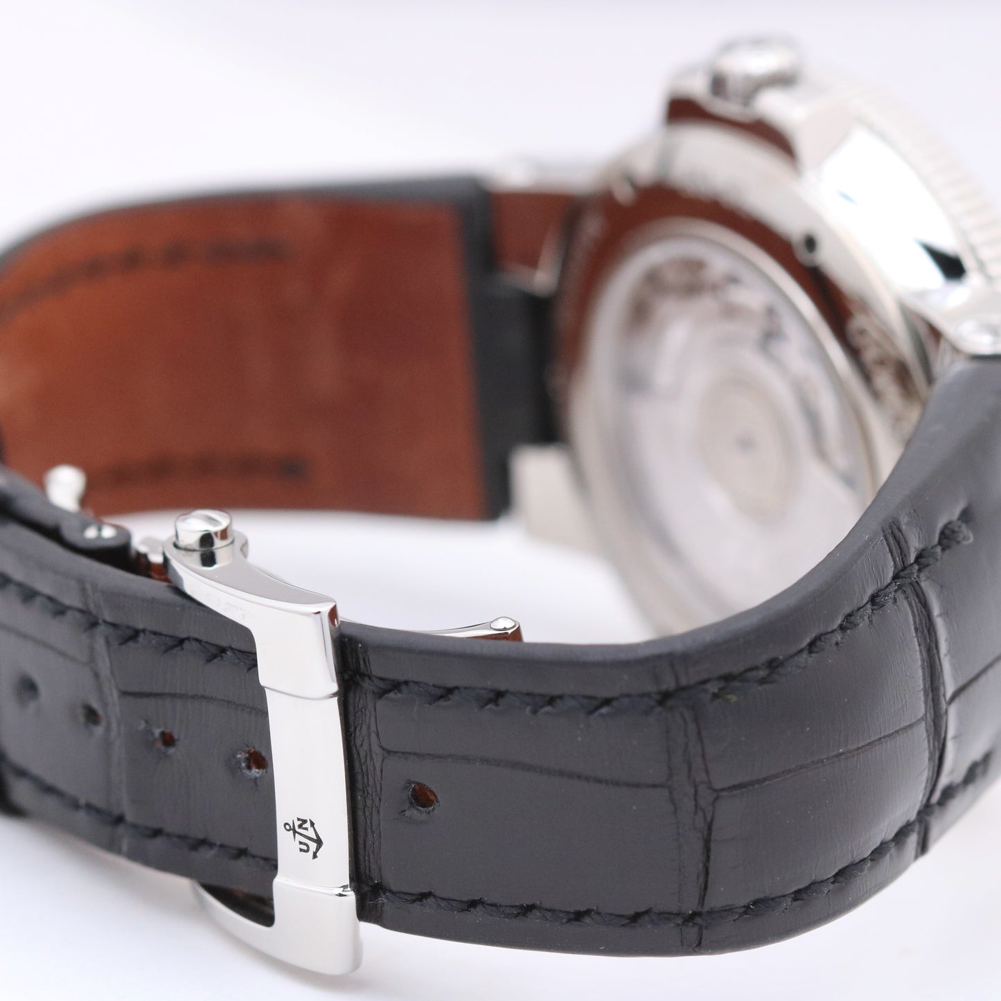 Ulysse Nardin Maxi Marine Chronometer 43mm Black Steel Leather 263-67 BOX