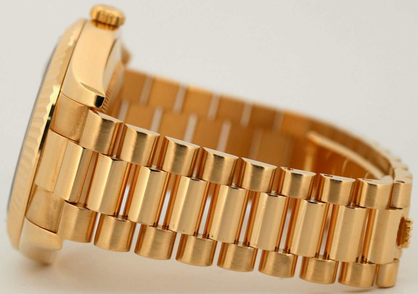 Rolex Day-Date II President 41mm WHITE ROMAN 18K Yellow Gold 218238 Watch BOX