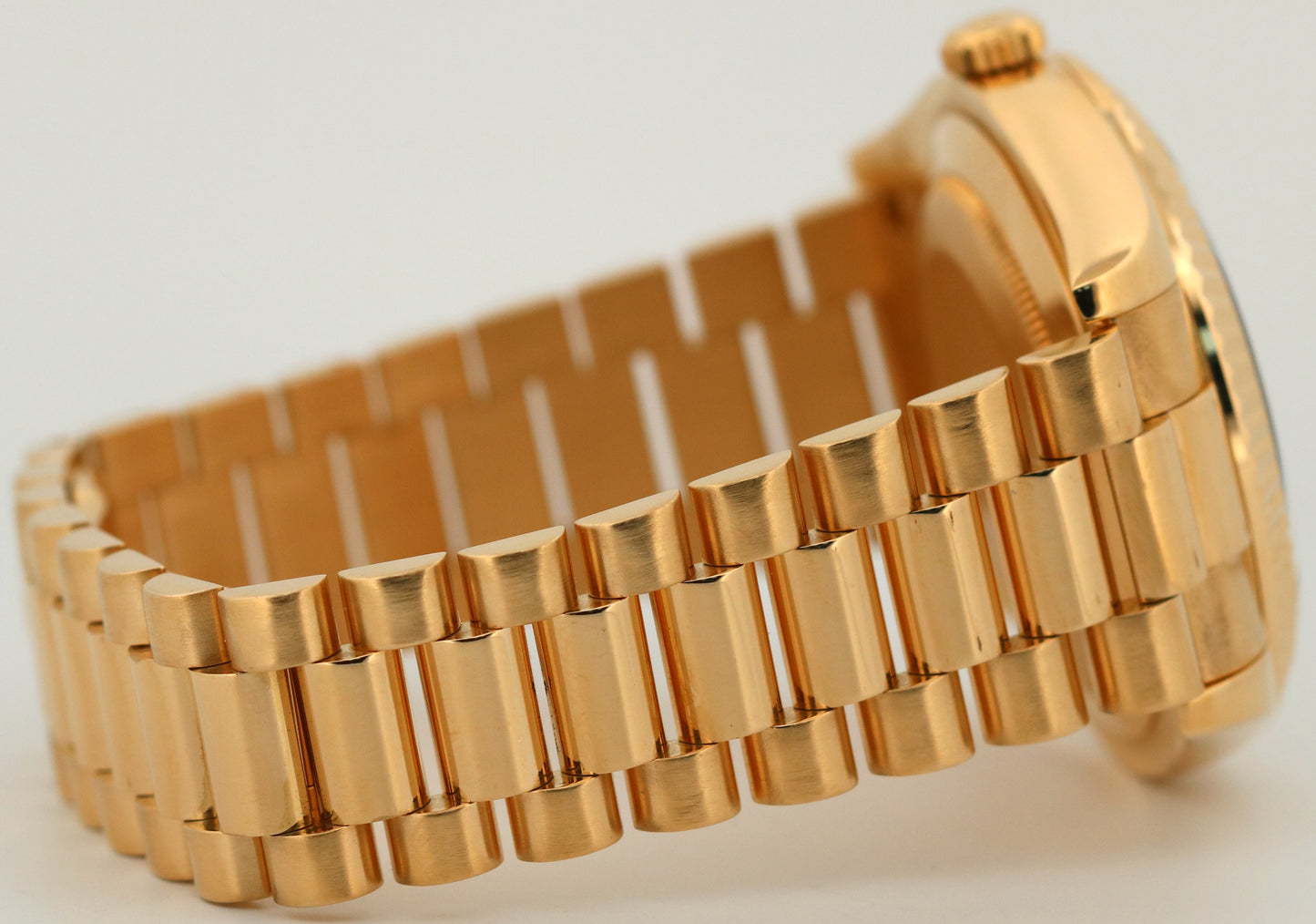 Rolex Day-Date II President 41mm WHITE ROMAN 18K Yellow Gold 218238 Watch BOX