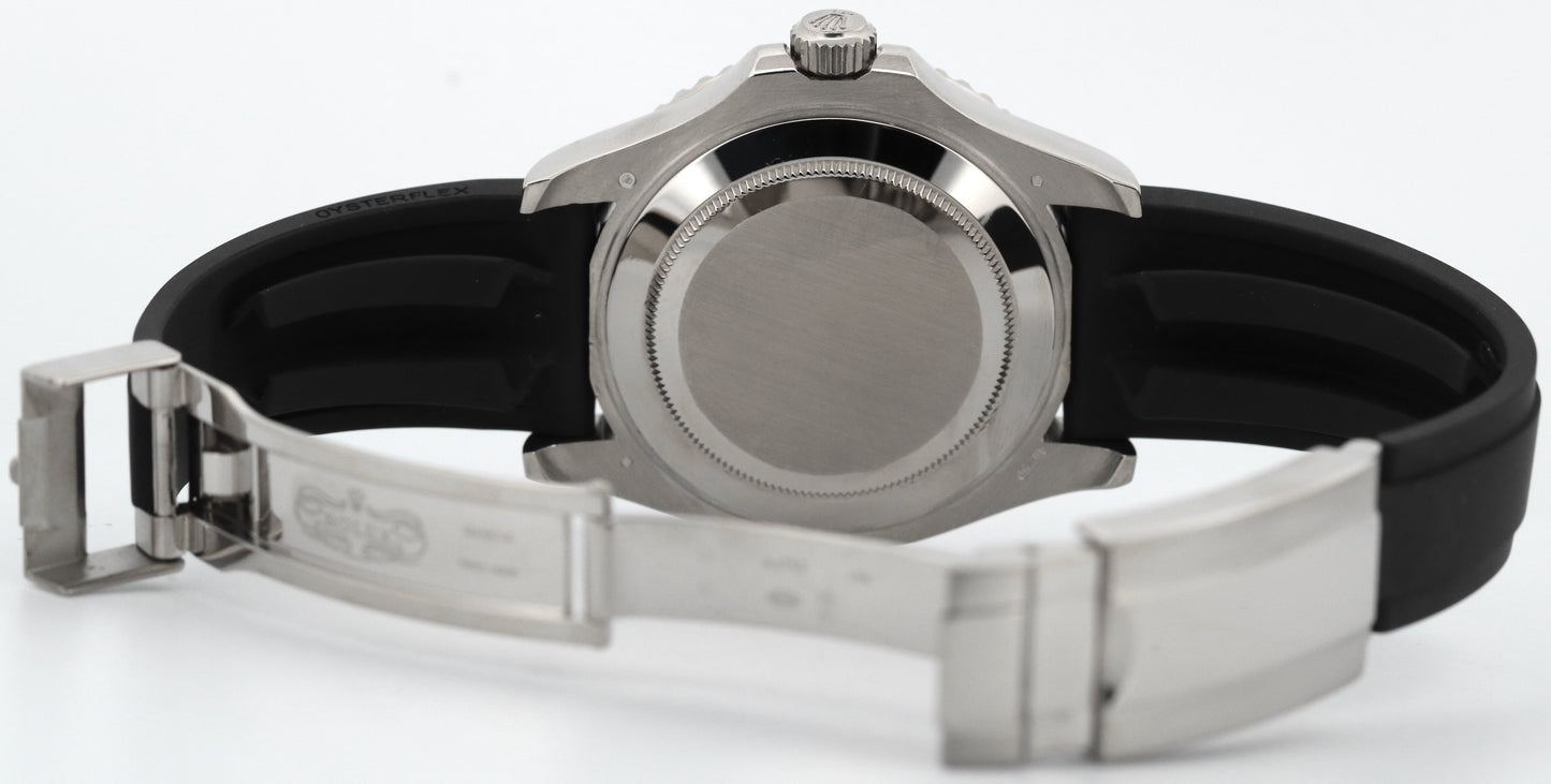 Rolex Yacht-Master BLACK 18K White Gold Oysterflex Rubber 42mm 226659 BOX
