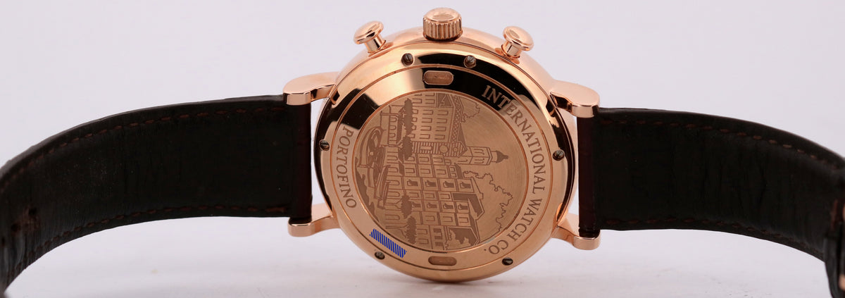 2017 IWC Portofino IW391021 18K Gold Rhodium Leather Automatic 42mm Box Papers