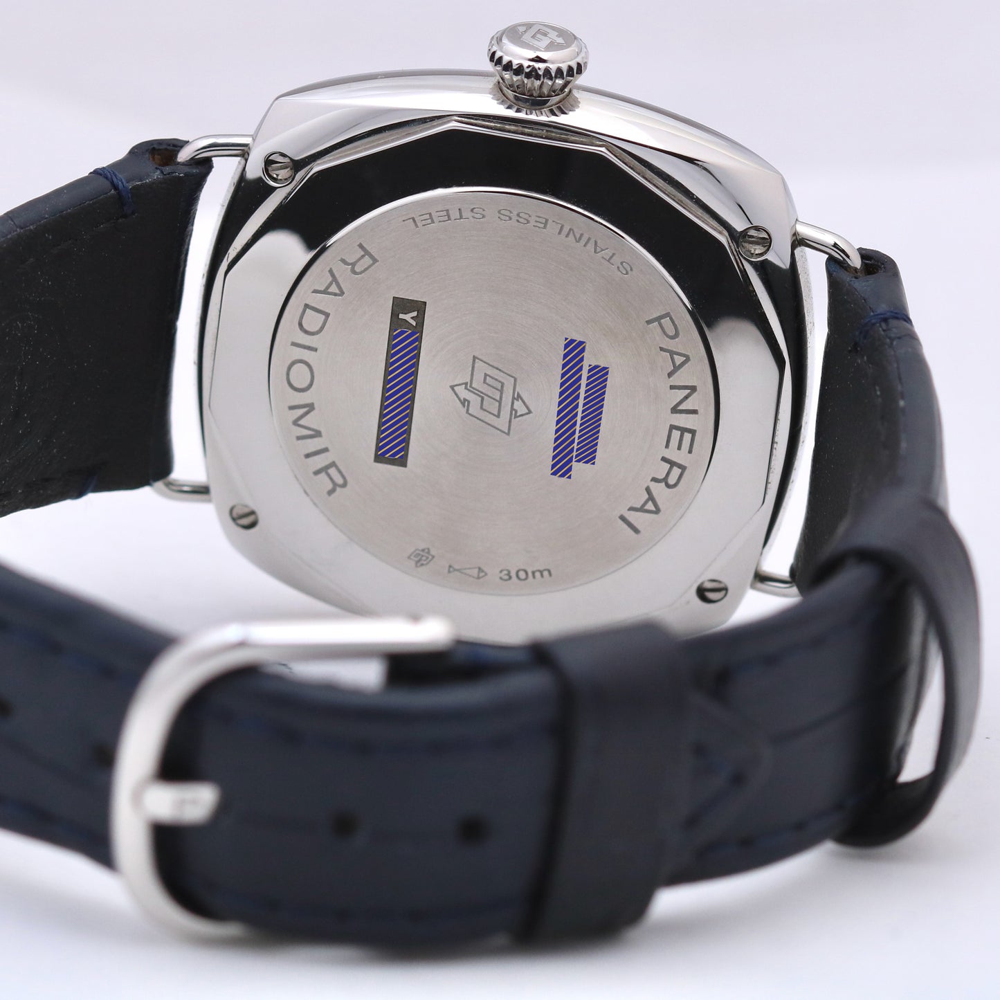 2023 PAPERS Panerai Radiomir Quaranta 40mm Blue Leather Steel PAM01293 B+P