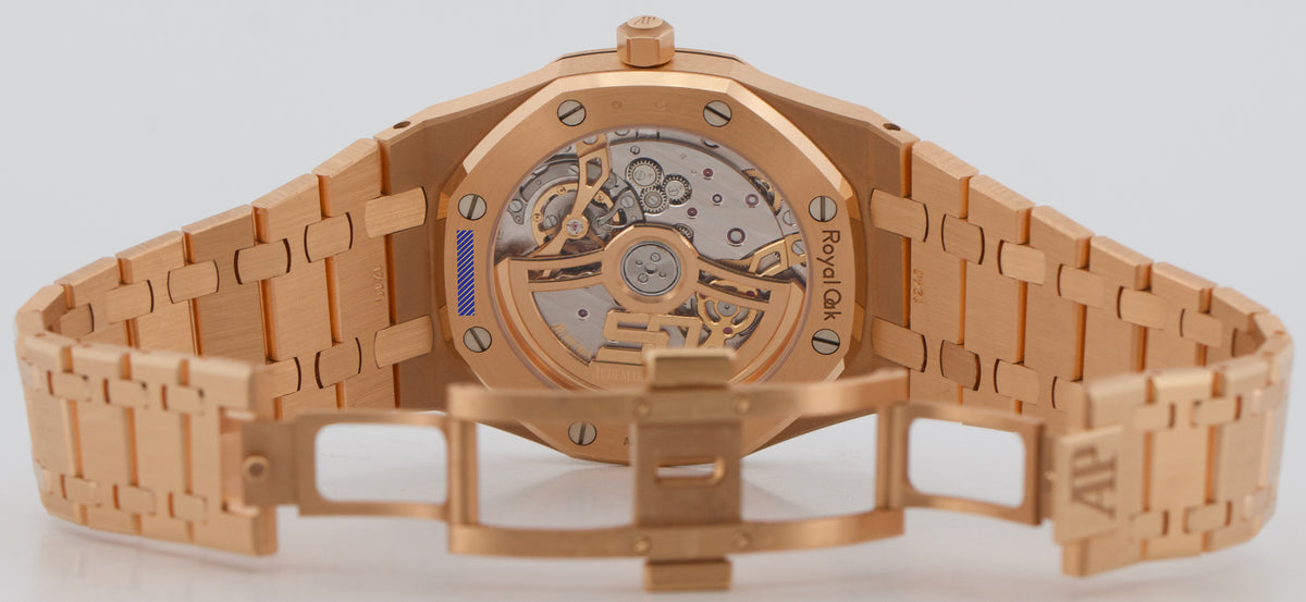 Audemars Piguet Royal Oak 16202OR 18K Rose Gold Ombre Extra Thin 39mm Box Papers