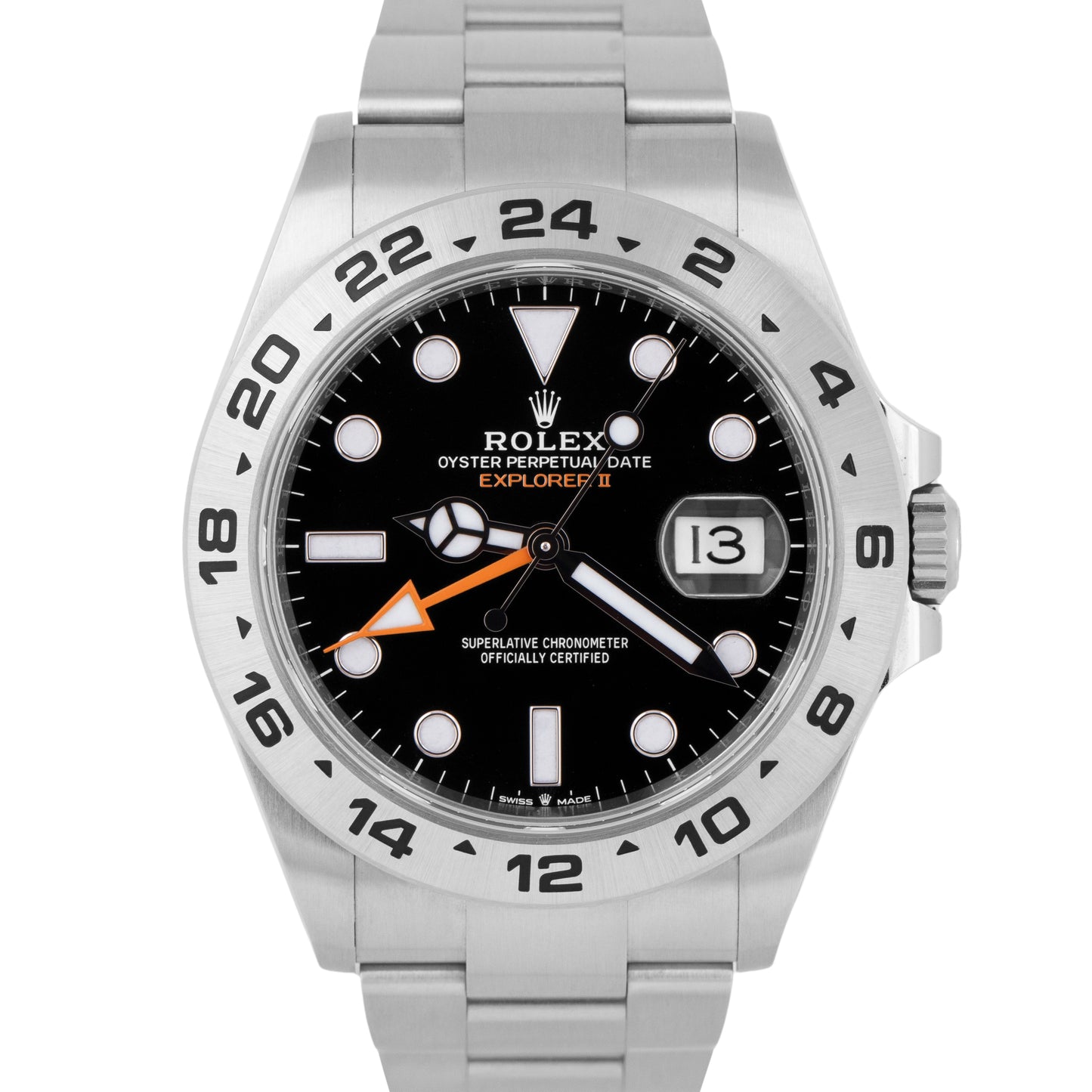2024 NEW PAPERS Rolex Explorer II 42mm Black Stainless GMT Watch 226570 BOX