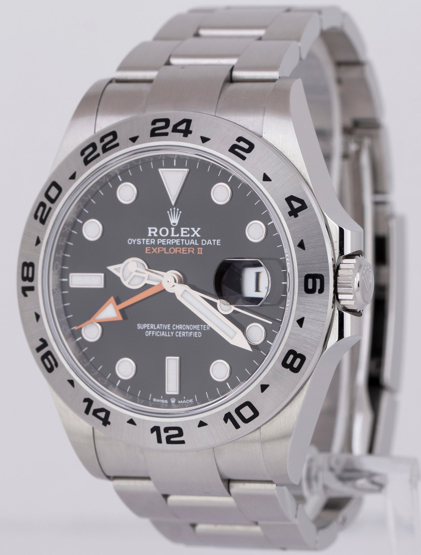 2024 NEW PAPERS Rolex Explorer II 42mm Black Stainless GMT Watch 226570 BOX