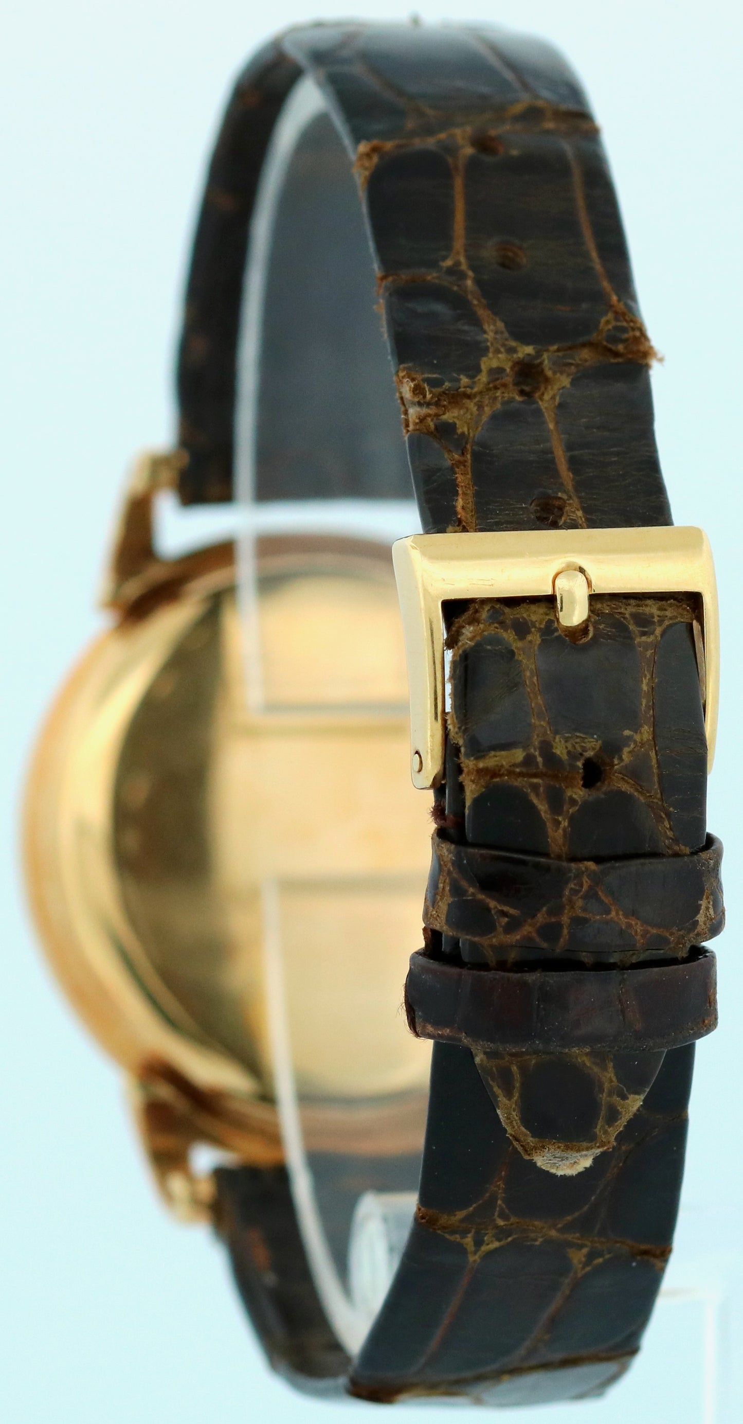 VINTAGE Patek Philippe Calatrava 18K Yellow Gold Leather 34mm Manual 1491 Watch