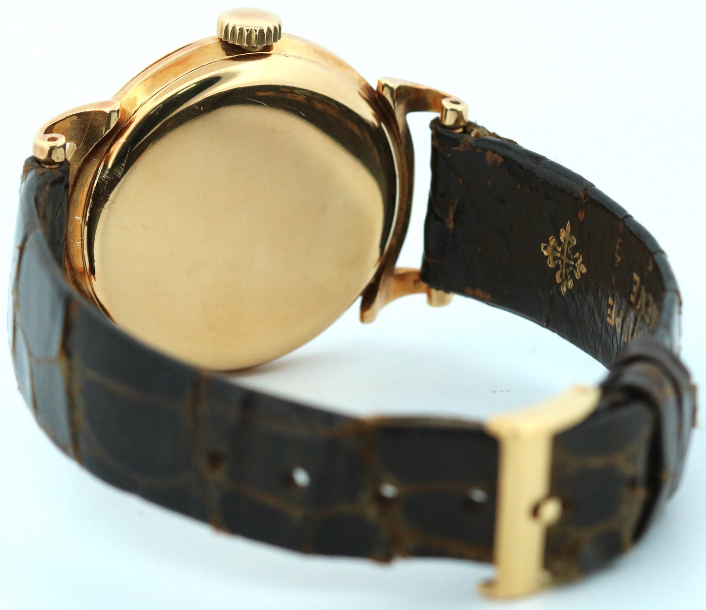 VINTAGE Patek Philippe Calatrava 18K Yellow Gold Leather 34mm Manual 1491 Watch
