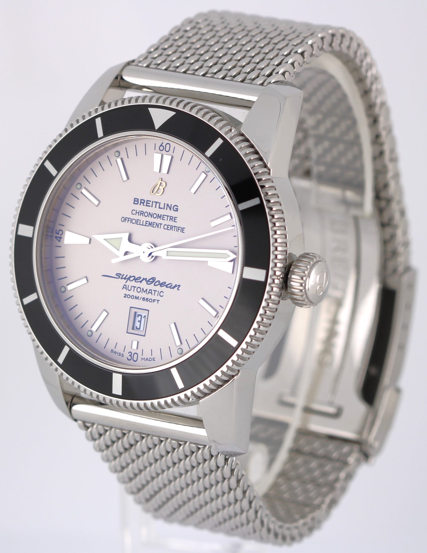 Breitling SuperOcean Heritage Date Stainless Steel Silver 46mm A17320 Watch