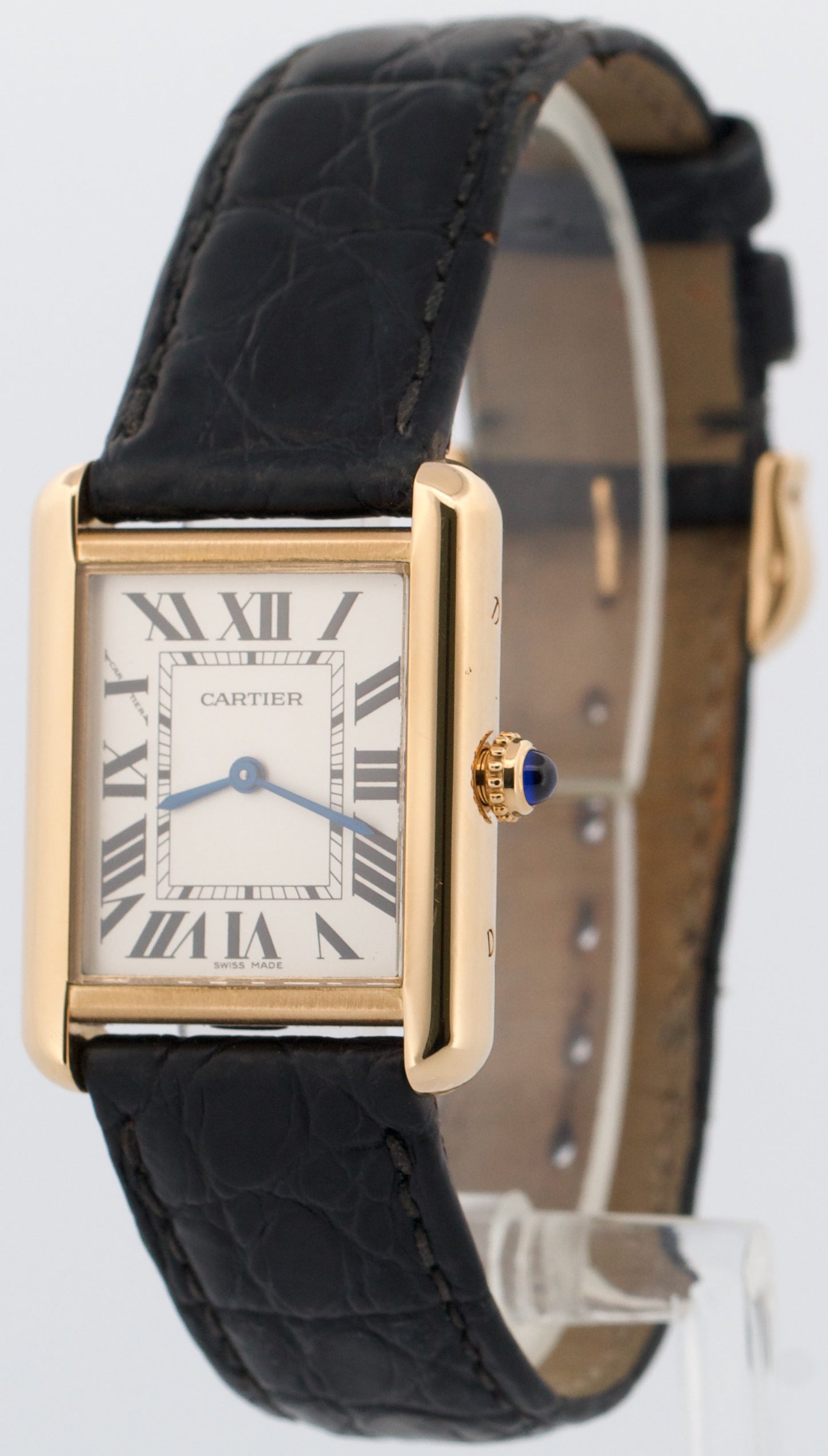 Cartier Lady Tank Solo 18K Gold SILVER WHITE Quartz 31mm x 24mm 3168 W5200002