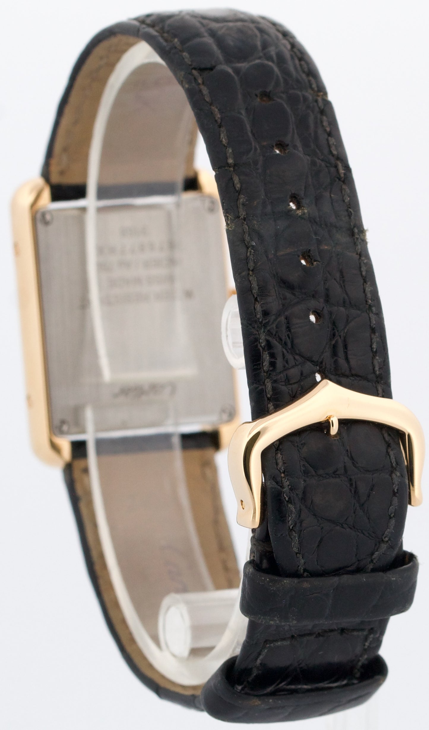 Cartier Lady Tank Solo 18K Gold SILVER WHITE Quartz 31mm x 24mm 3168 W5200002