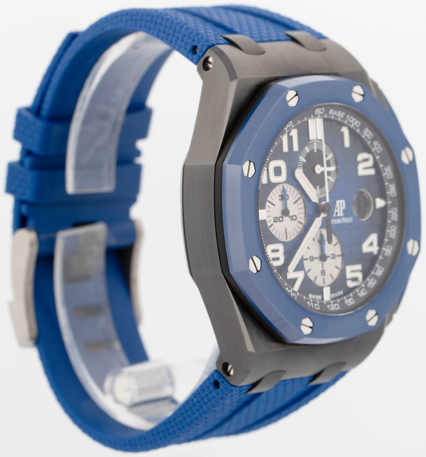 PAPERS Audemars Piguet Royal Oak Offshore Ceramic Blue 44mm Watch 26405CE BOX