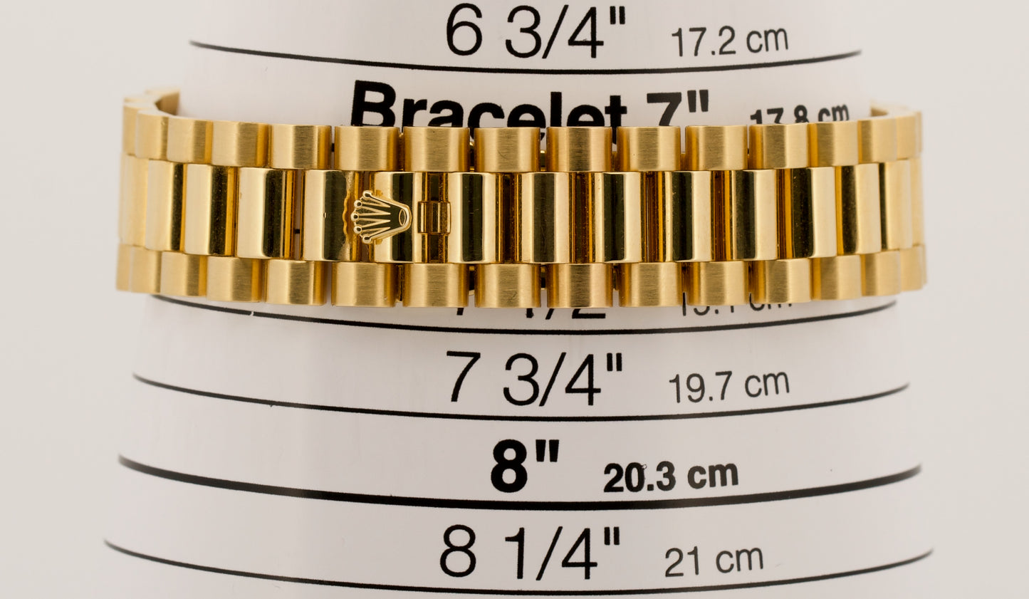 2022 RSC PAPERS Rolex Day-Date President GREEN 18K Gold 36mm 118238 Watch BOX