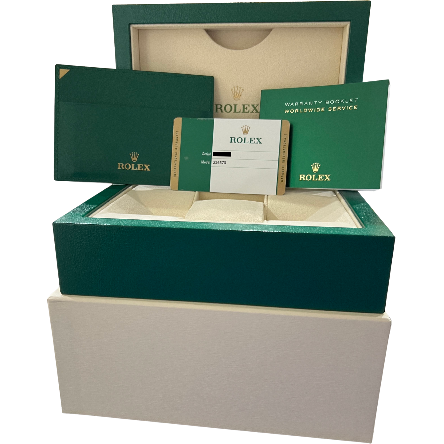 MINT PAPERS Rolex Explorer II 42mm 216570 Polar White Orange Steel Watch BOX