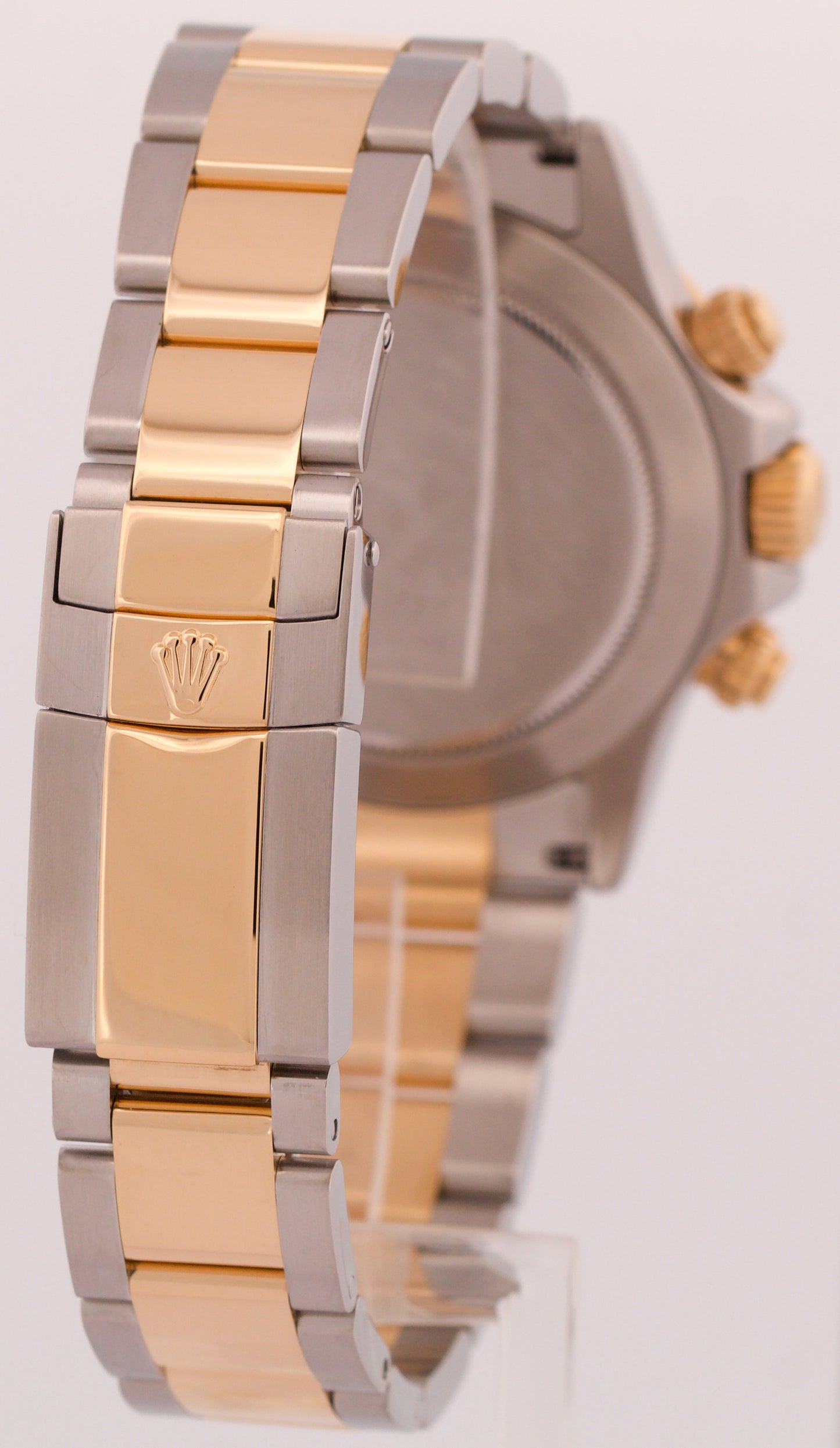 Rolex Daytona Cosmograph 40mm BLACK Two-Tone Steel 18K Yellow Gold Watch 116523