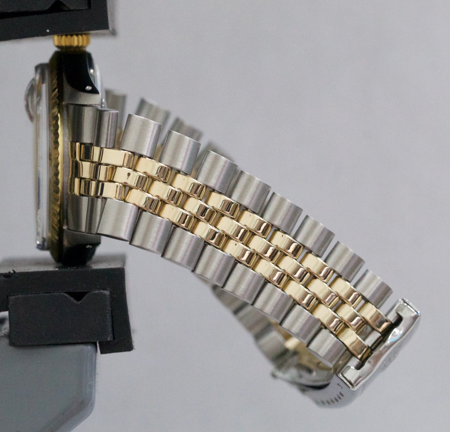 VINTAGE Rolex DateJust 36mm CHAMPAGNE LINEN 18K Yellow Gold Steel JUBILEE 1601