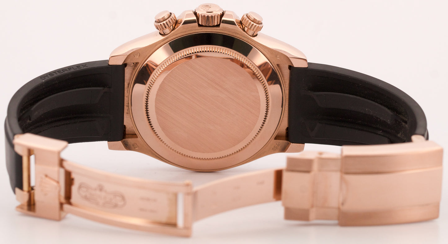 FACTORY BAGUETTE Rolex Daytona Cosmograph Oysterflex 18K Gold 40mm 116515 BOX