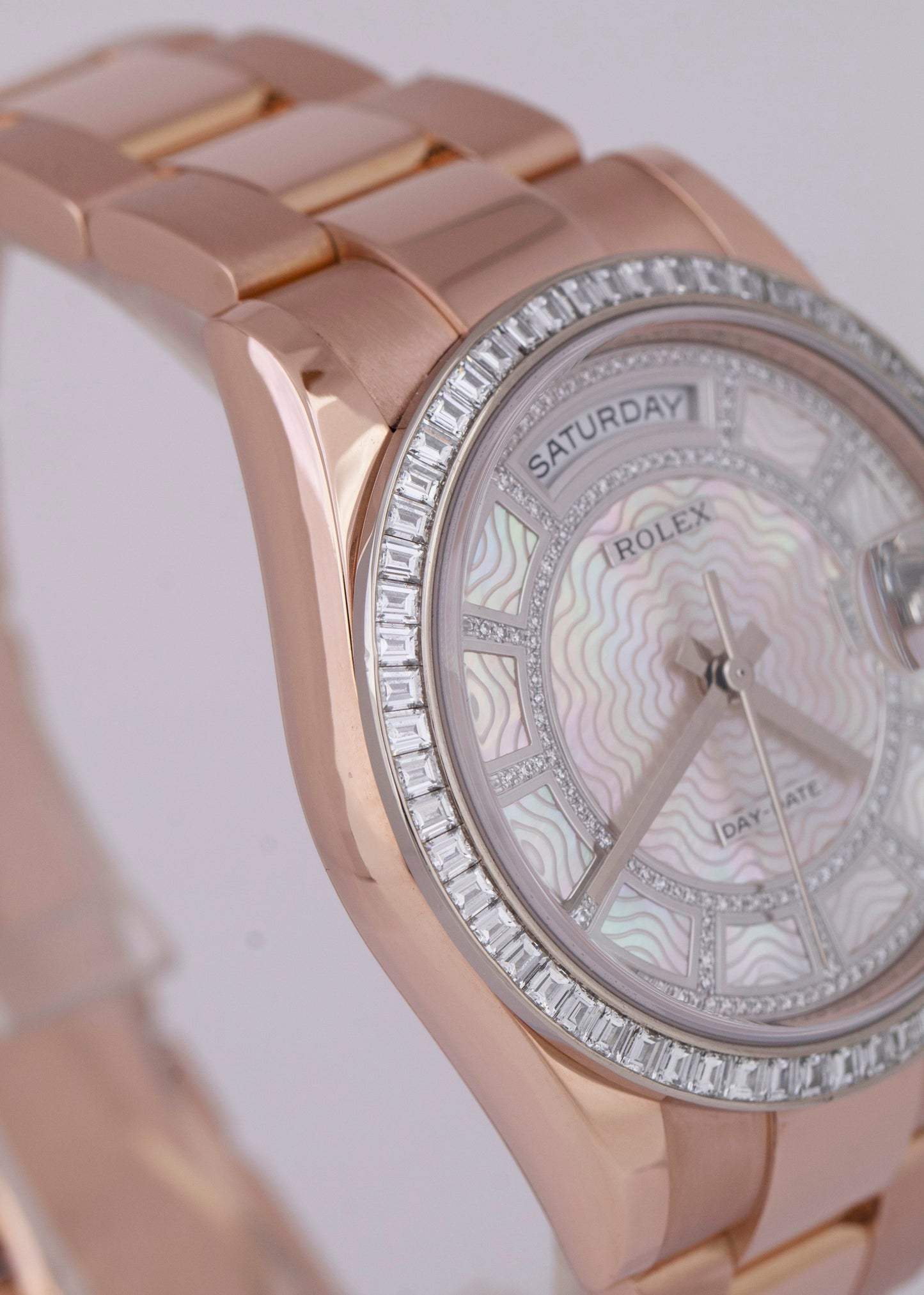 MINT Rolex Day-Date President DIAMOND CAROUSEL 36mm Rose Gold Watch 118395BR B+P