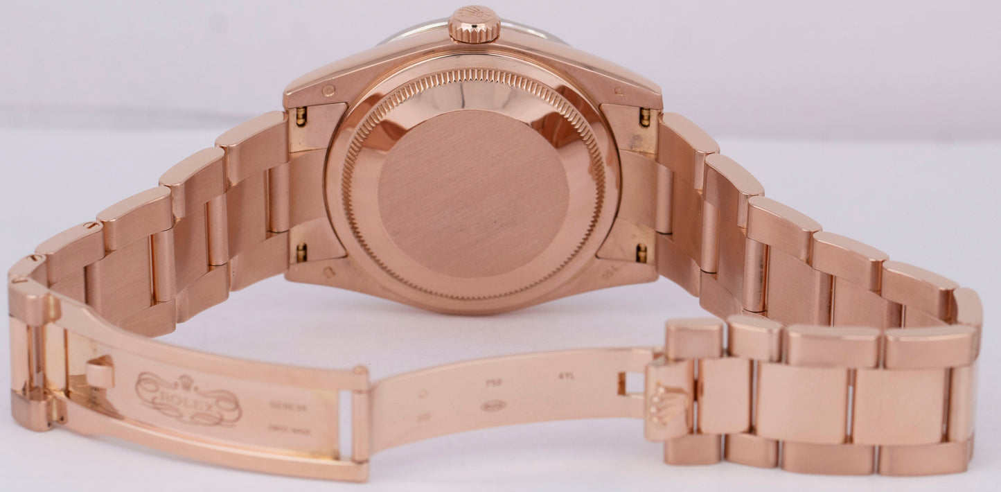 MINT Rolex Day-Date President DIAMOND CAROUSEL 36mm Rose Gold Watch 118395BR B+P
