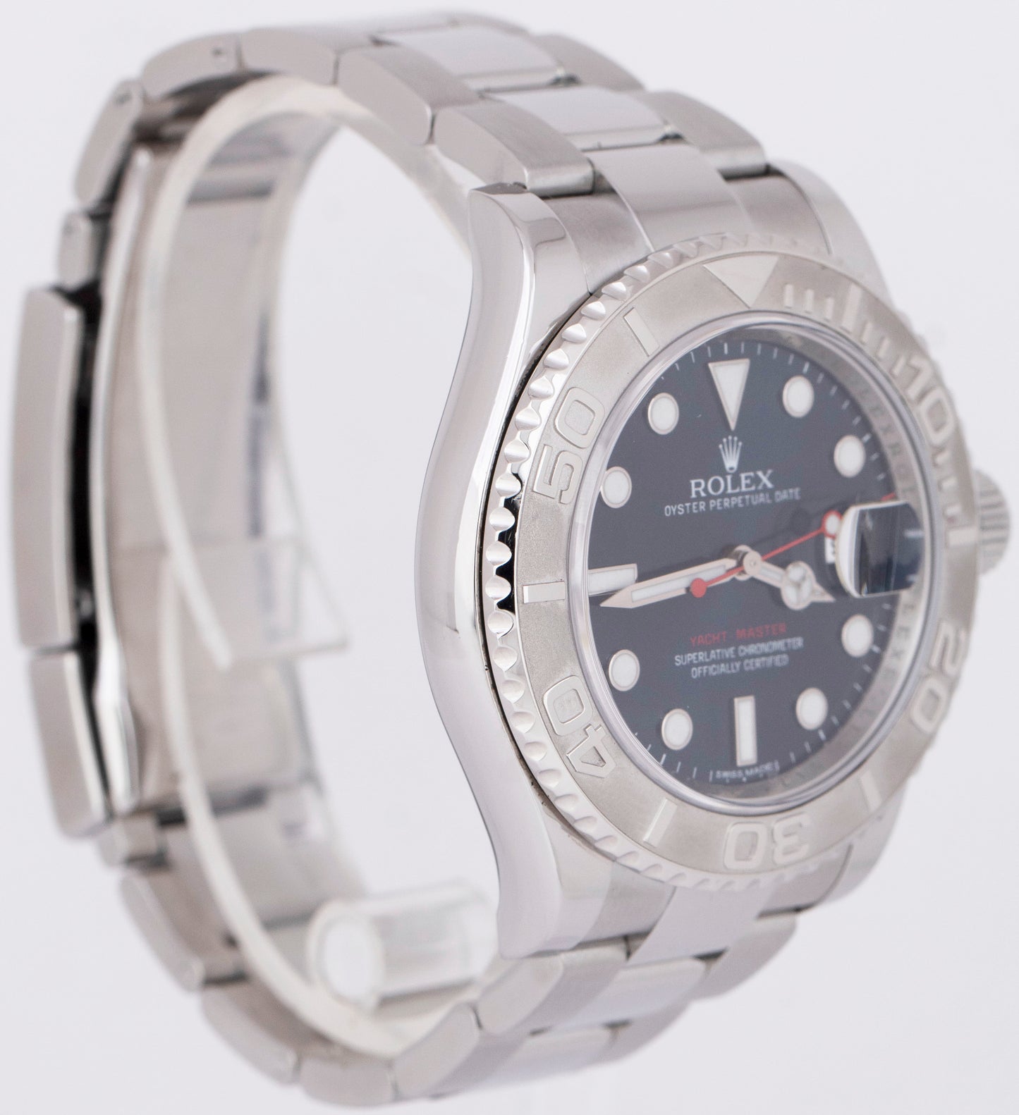 MINT Rolex Yacht-Master PAPERS Steel Platinum Stainless Blue 40mm 116622 B+P