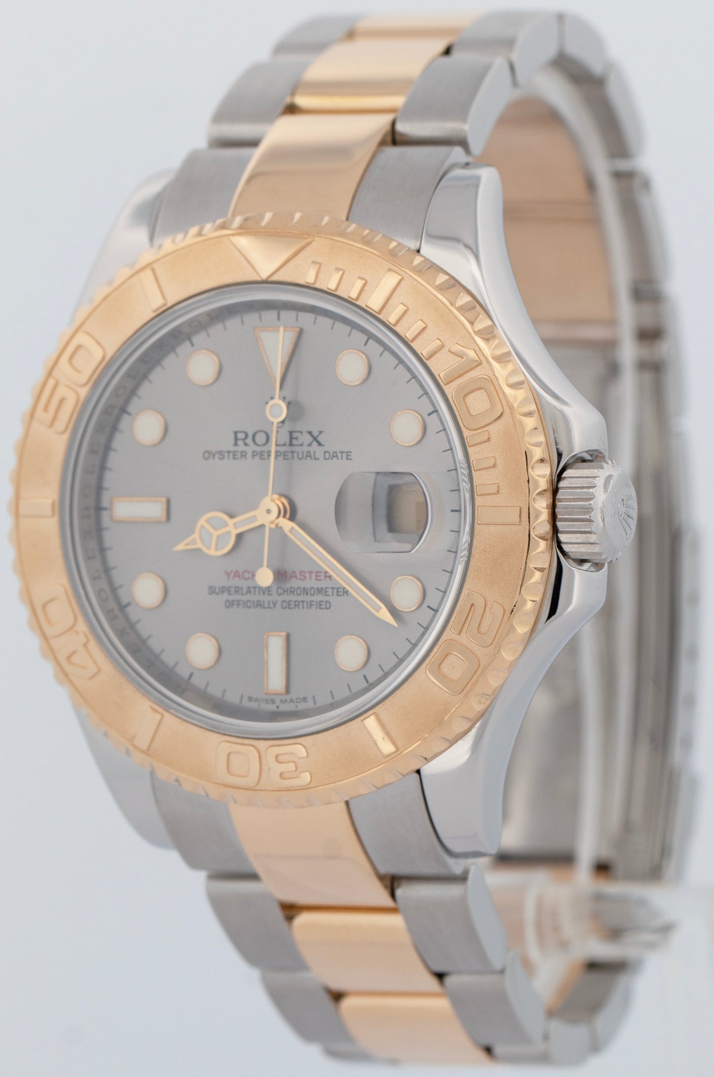 Rolex Yacht-Master 40mm Slate REHAUT Two-Tone 18K Yellow Gold Steel Watch 16623