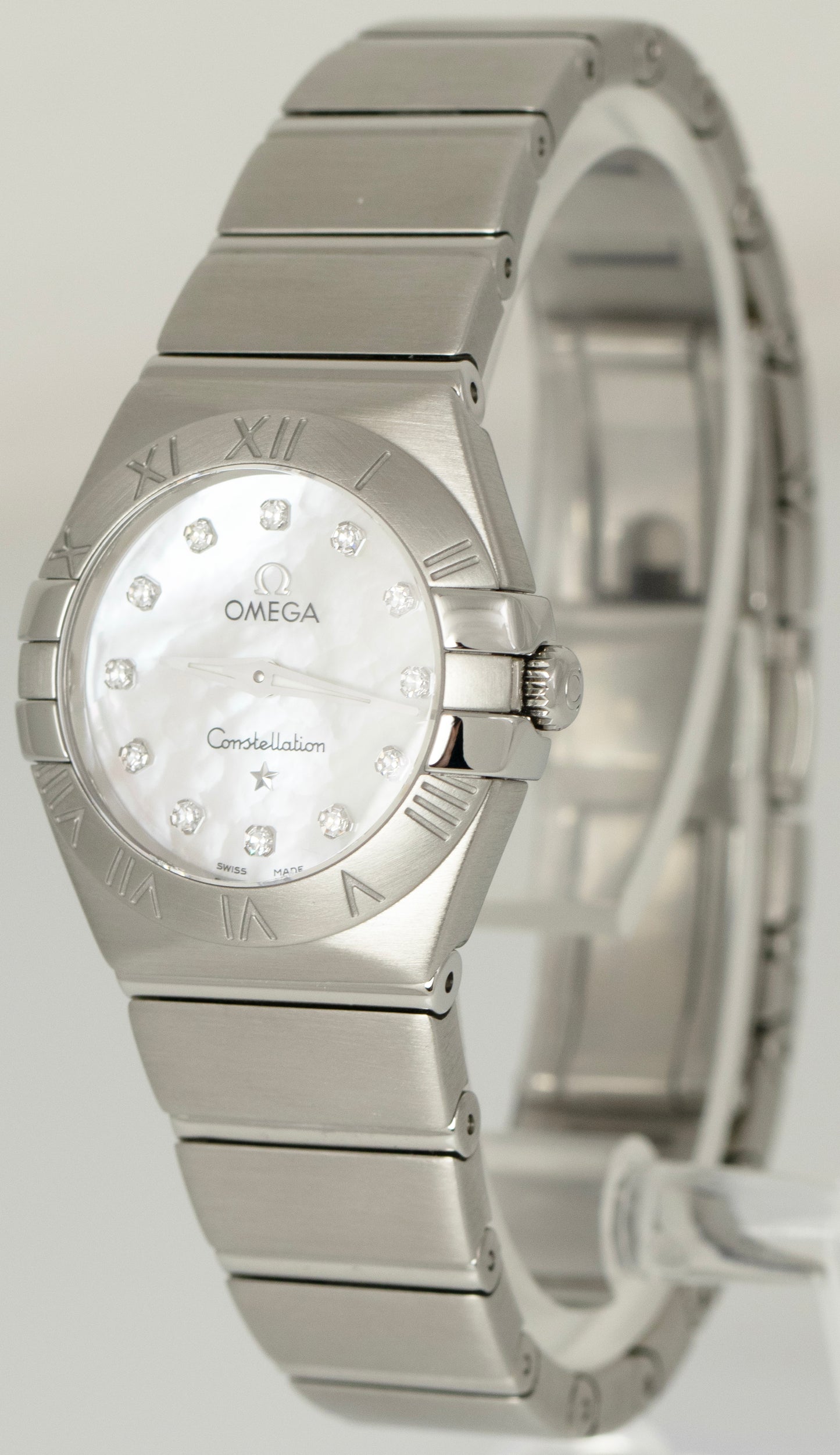 MINT PAPERS Omega Constellation MOP Diamond Steel 24mm Watch 123.10.24.60.55.002