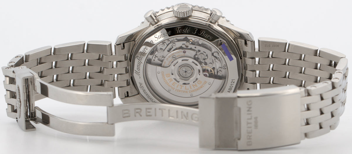 2026 Breitling Navitimer AB0121 Chronograph Black 42mm Steel Watch Box Papers