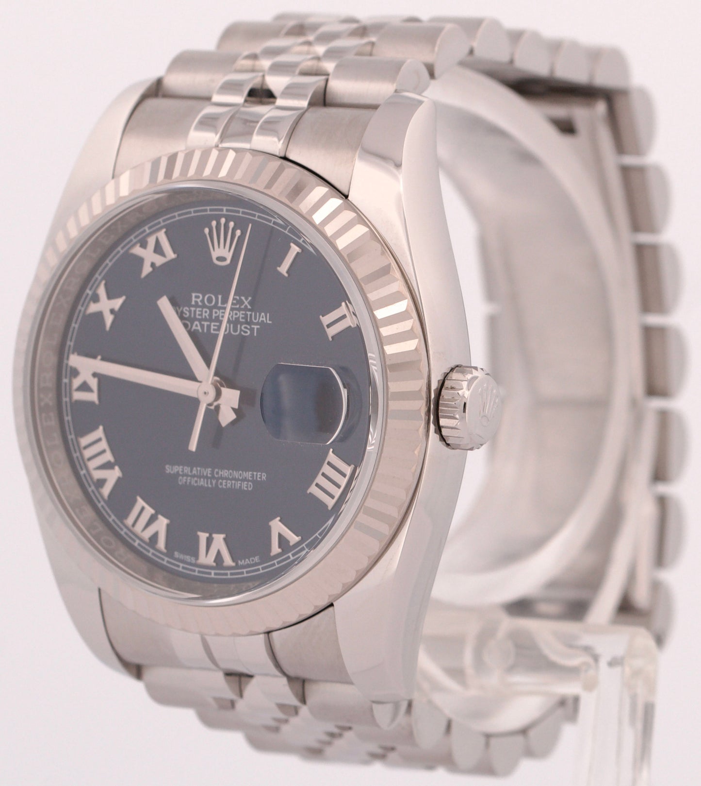 MINT 2018 Rolex DateJust 36mm BLUE ROMAN Steel JUBILEE 116234 Watch