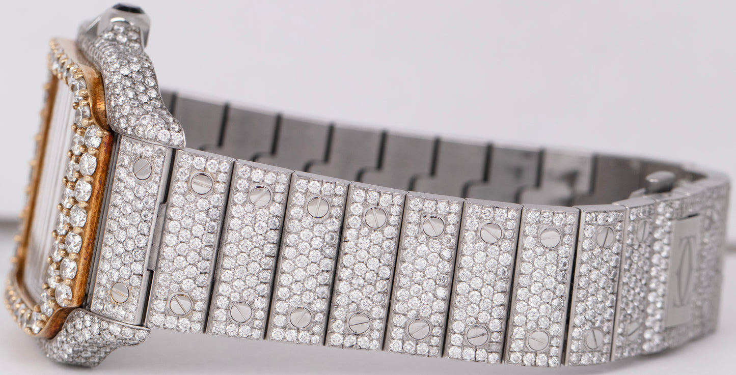 Cartier Santos 39.8mm DIAMOND BUST DOWN Automatic Stainless Steel Watch 4072
