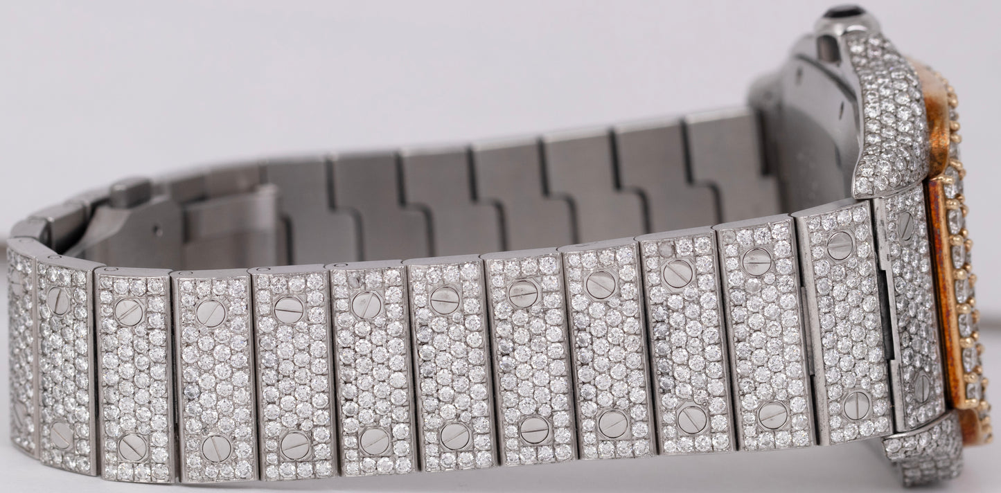 Cartier Santos 39.8mm DIAMOND BUST DOWN Automatic Stainless Steel Watch 4072