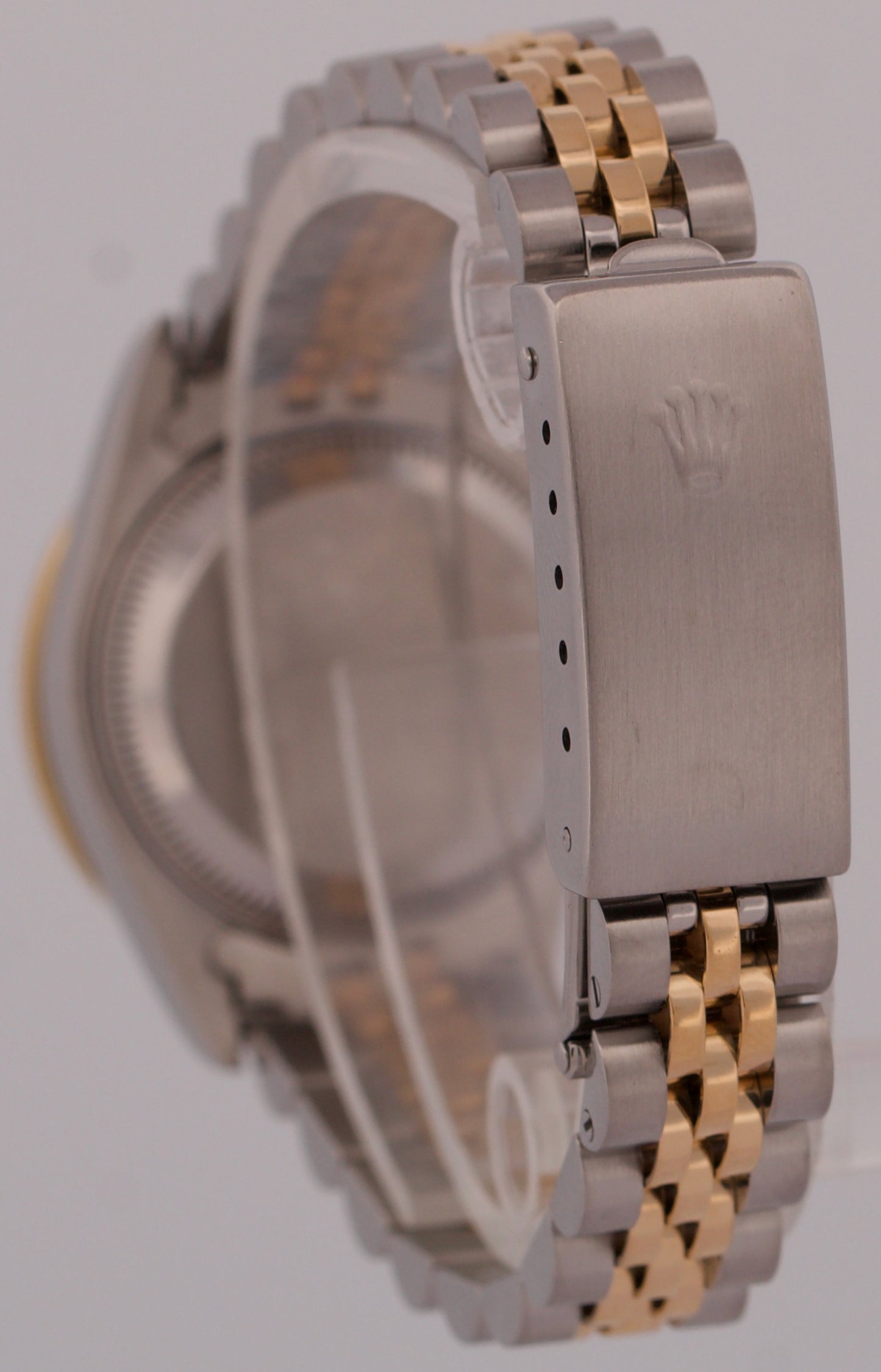 PAPERS Rolex DateJust 26mm CHAMPAGNE DIAMOND 18K Gold Steel NO-HOLES 69173 BOX