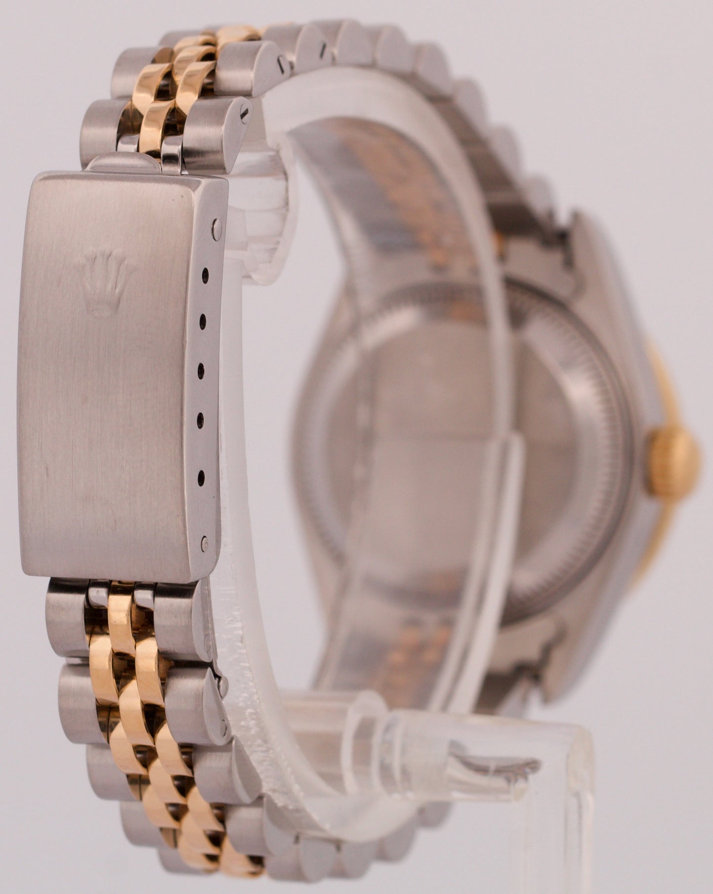 PAPERS Rolex DateJust 26mm CHAMPAGNE DIAMOND 18K Gold Steel NO-HOLES 69173 BOX