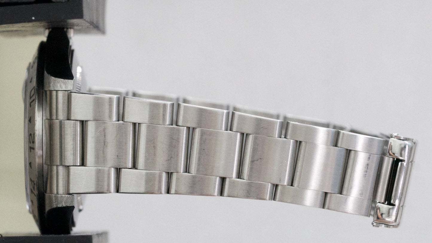 UNPOLISHED PAPERS Rolex Explorer II 40mm BLACK Steel GMT Date Watch 16570 BOX