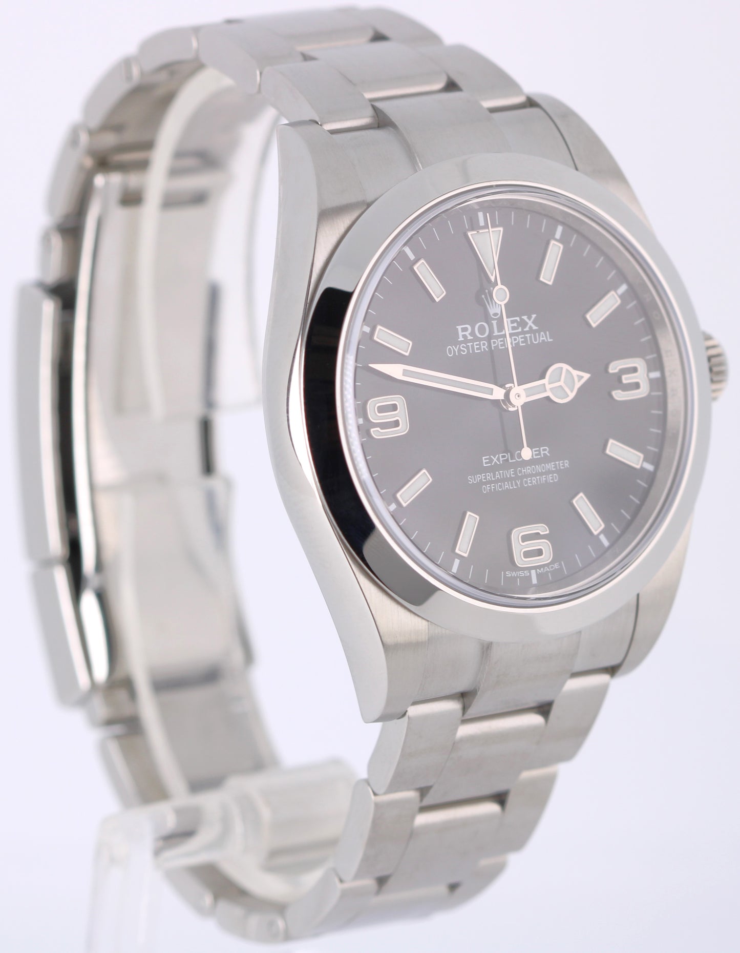 2020 PAPERS Rolex Explorer Stainless Steel MK2 3-6-9 Black 39mm 214270 Watch BOX