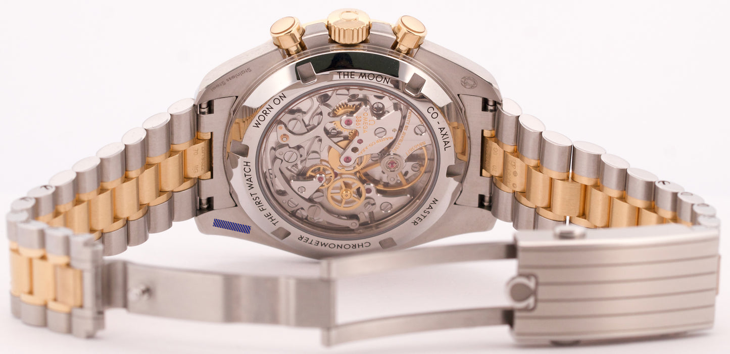 2024 PAPERS Omega Speedmaster Moonwatch SILVER 18K Steel 310.20.42.50.02.001 BOX