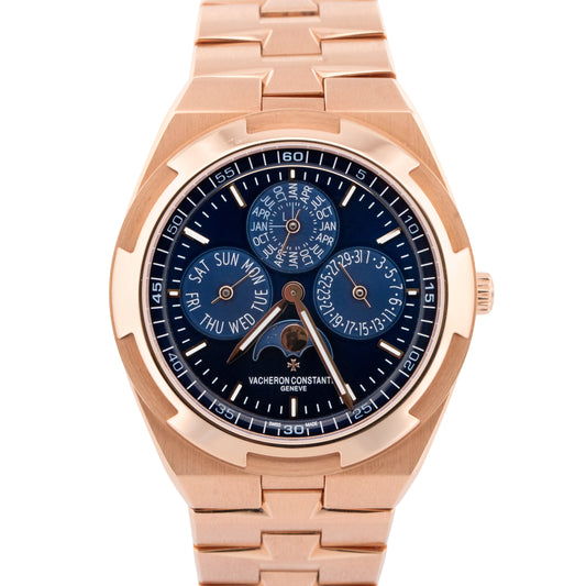 Vacheron Constantin Overseas Perpetual Calendar Blue 18K Rose Gold 4300V BOX